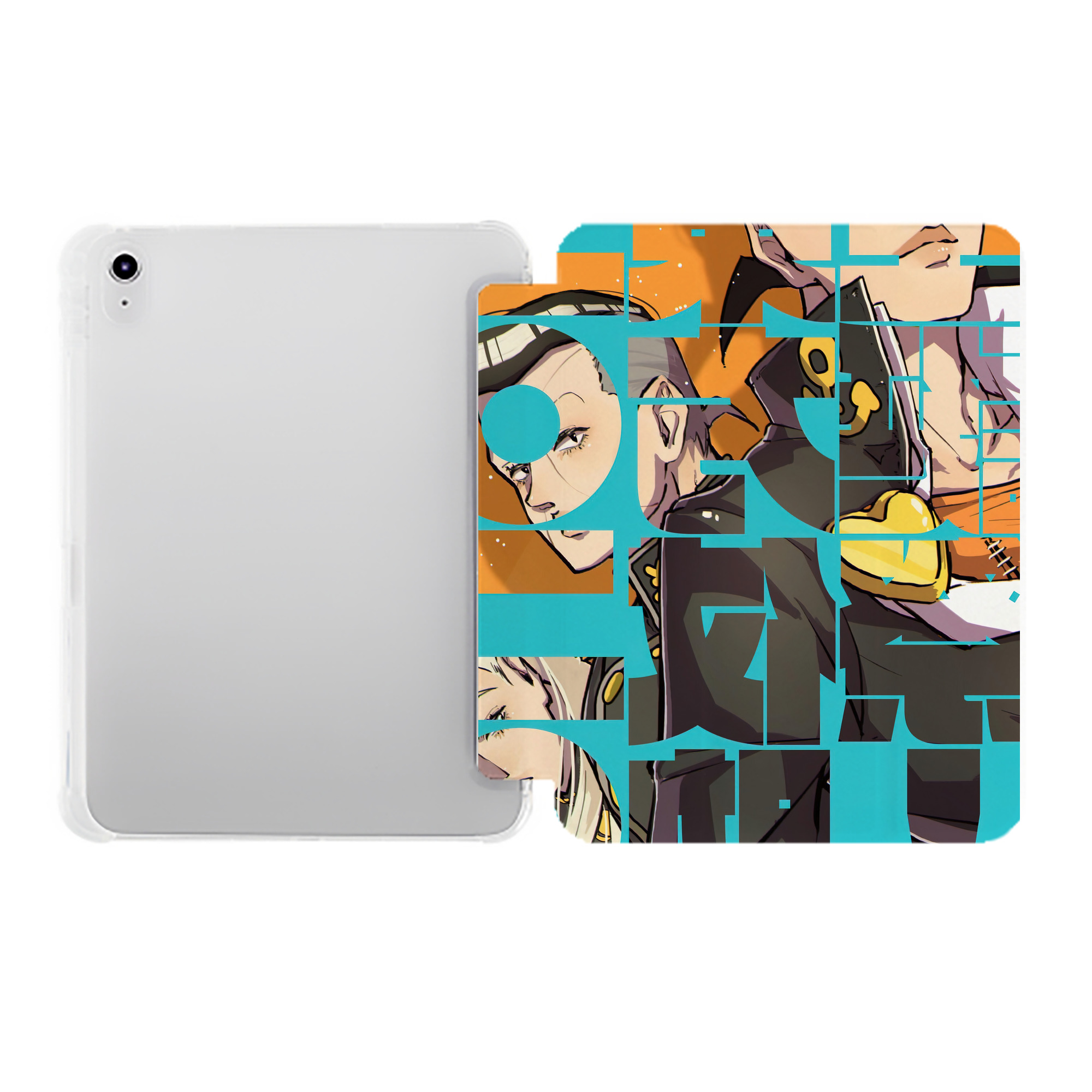 （画像用） ジョジョの奇妙な冒険 JoJo's Bizarre Adventure IPad ケース ペン収納付き 三つ折りスタンド PUレザー×シリコン 対応機種9.5/10.5/10.9インチ